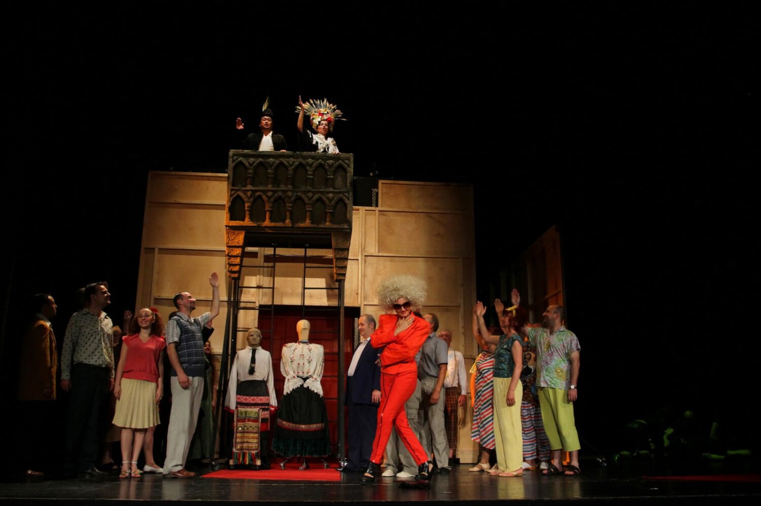 Szene aus Franz Liszts Oper „Don Sanche“ in der Stadthalle Bayreuth