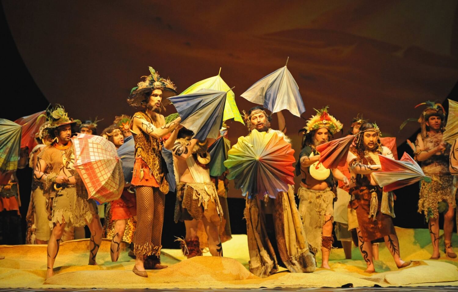 Ensembleszene aus "Der Trank der Unsterblichkeit" in Erfurt.