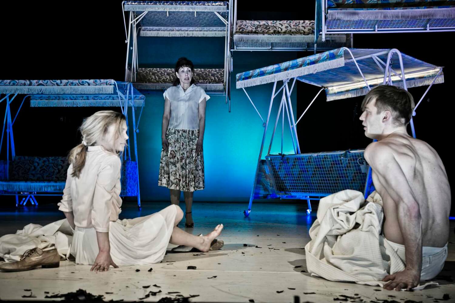 Maike Jüttendonk, Regine Andratschke und Florian Steffens in "Frühlingsstürme"