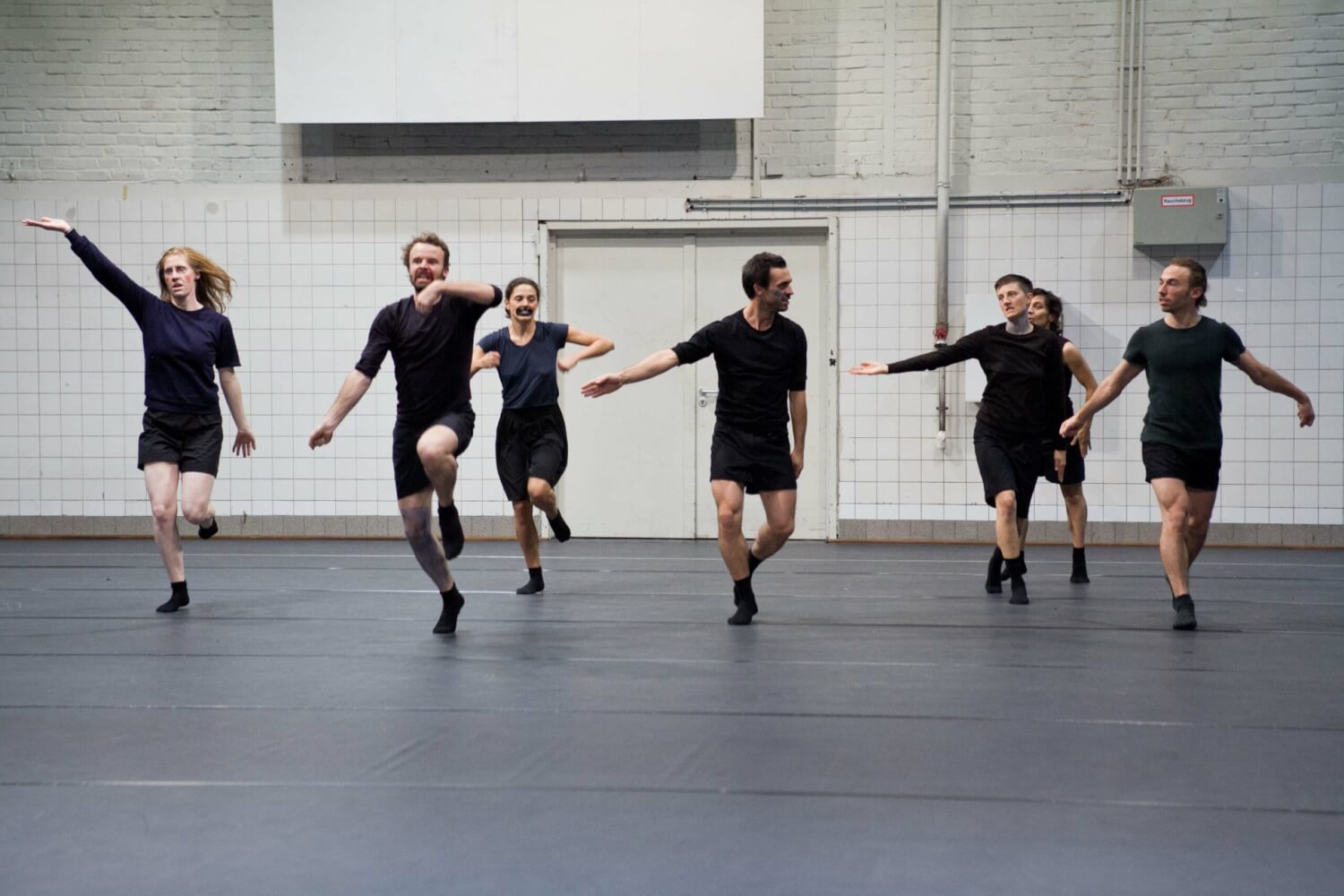 Probenfoto zu Laurent Chétouanes "Sacré Sacre du Printemps" im Zollverein Essen.
