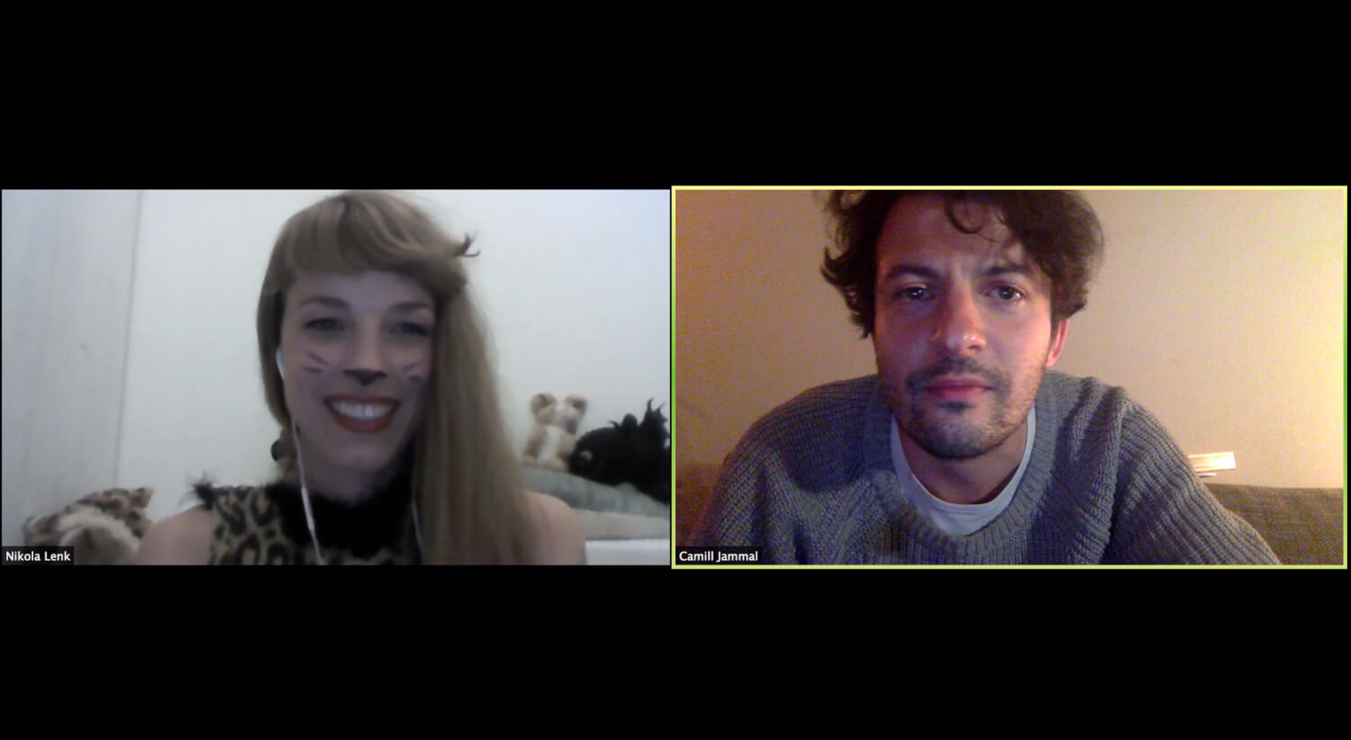 Fiktives Online-Date: Nikola Lenk und Camill Jammal